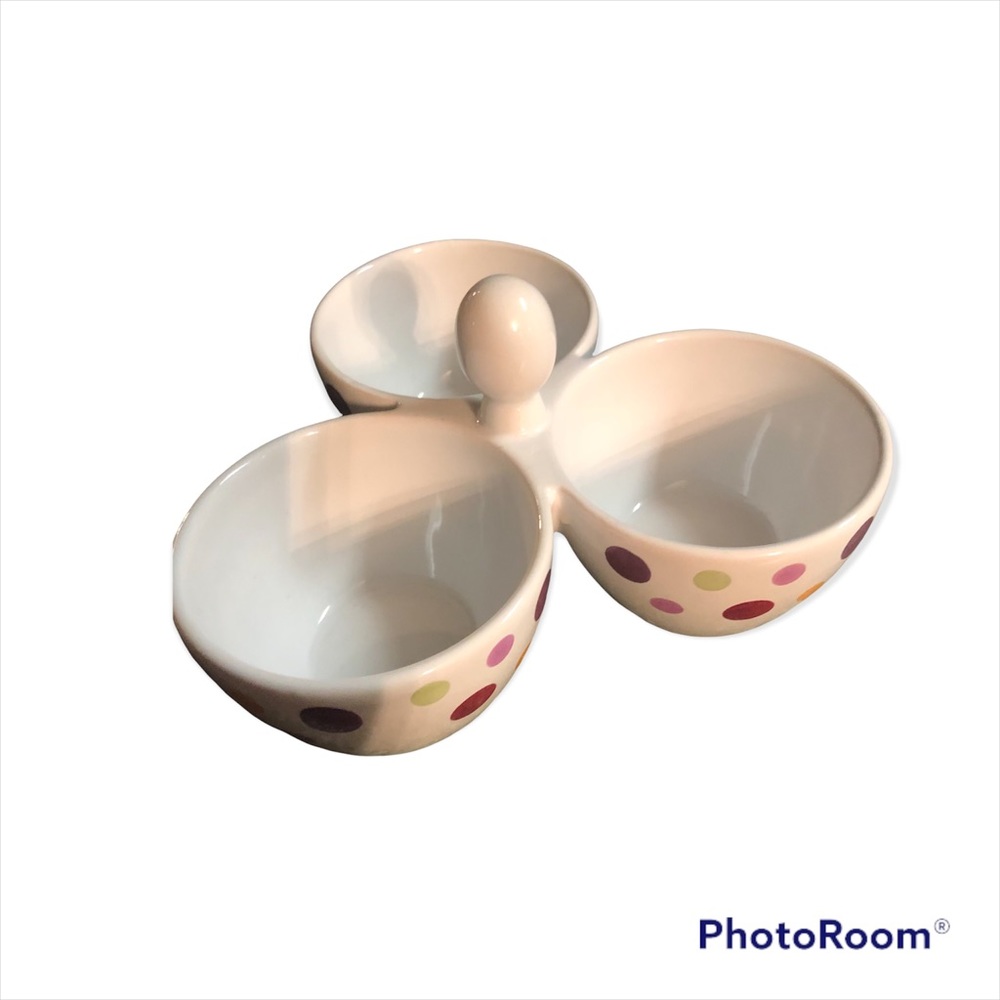 Simple additions Polka dot trio server by the pampered chef kitchen bowl
